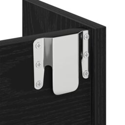 Berkfield Home Wall Shoe Cabinet - Black Oak, 80x18x90 cm, Made from Engineered Wood - Size: 80 x 18 x 90 cm - thumbnail 9
