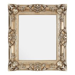 Orsina Stately Design Champagne Finish Square Ornate Wall Mirror, Elegant Slim Mirror, Versatile Hallway Mirror in Gold - thumbnail 1