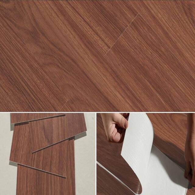 Gr8 Home 5m² Floor Planks Tiles Self Adhesive PVC Flooring Dark Brown M15 - image 1