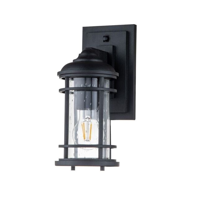 Netlighting Feiss Lighthouse Outdoor Wall Lantern Textured Black IP44 - image 1