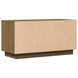 Berkfield Home TV Cabinet Honey Brown 80x34x40 cm Solid Wood Pine - Size: 80 x 34 x 40 cm - thumbnail 7