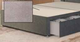 "Somnior Alexas Divan Divan Bed 4 Drawers with 54"" Floor Headboard Linen Fabric in Mid Grey - Size: Super King" - thumbnail 5