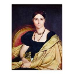 "Artery8 J A D Ingres Portrait of Madame Duvaucey Wall Art Print - Size: W12"" x H16""" - thumbnail 1
