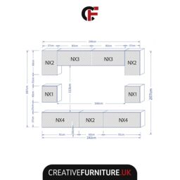 Creative Furniture Panorama Wall TV Unit - A Sleek & Modern Wall Cabinet with Gloss Doors & LED Lights in Dark Grey - thumbnail 3