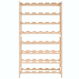 Berkfield Home Wine Rack Cedar Wood 57.5x28x102 cm in Brown - thumbnail 3