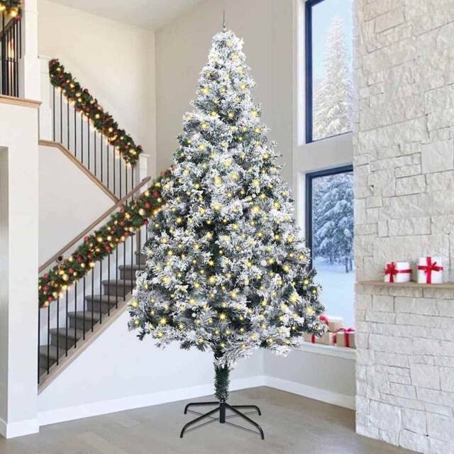 Berkfield Home Artificial Pre-lit Christmas Tree with Ball Set Green 400 cm - image 1
