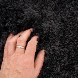 Kukoon Soft Fluffy Thick Pile Shaggy Area Rug, Living Room Bedroom Carpet Runner in Charcoal - Size: 60 cm x 240 cm - thumbnail 6
