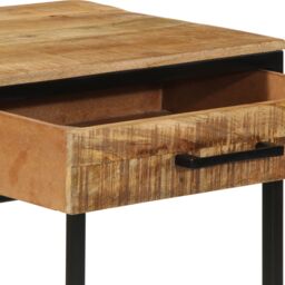 Berkfield Home Dressing Table 100x40x75/120 cm Solid Wood Rough Mango in Brown - thumbnail 9