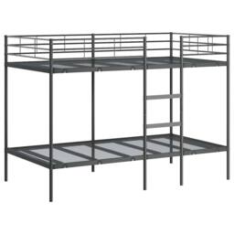 Berkfield Home Bunk Bed without Mattress Black 100x200 cm Steel - thumbnail 2