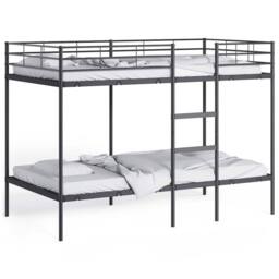 Berkfield Home Bunk Bed without Mattress Black 100x200 cm Steel - thumbnail 4
