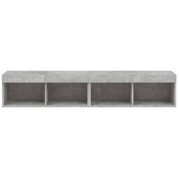 Berkfield Home TV Cabinets with LED Lights 2 pcs Concrete Grey 80x30x30 cm - Size: 80 x 30 x 30 cm - thumbnail 8