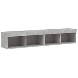 Berkfield Home TV Cabinets with LED Lights 2 pcs Concrete Grey 80x30x30 cm - Size: 80 x 30 x 30 cm - thumbnail 7