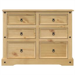 Berkfield Home Chest of Drawers Corona 120x48x91 cm Solid Wood Pine in Brown - Size: 120 x 48 x 91 cm - thumbnail 4