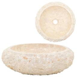 Berkfield Home Sink 40x12 cm Marble Cream