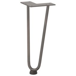 Berkfield Home Hairpin Table Legs 4 pcs Natural Steel 30 cm Solid Steel in Brown - thumbnail 4