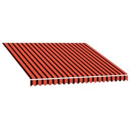 Berkfield Home Awning Top Sunshade Canvas Orange & Brown 300x250 cm - thumbnail 1