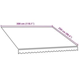 Berkfield Home Awning Top Sunshade Canvas Orange & Brown 300x250 cm - thumbnail 6