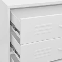 Berkfield Home Chest of Drawers White 80x35x101.5 cm Steel - thumbnail 7