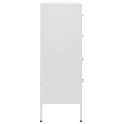 Berkfield Home Chest of Drawers White 80x35x101.5 cm Steel - thumbnail 4