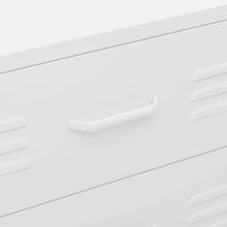 Berkfield Home Chest of Drawers White 80x35x101.5 cm Steel - thumbnail 8