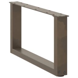 Berkfield Home Coffee Table Legs U-Shaped 2 pcs Natural Steel 70x(30-31) cm Steel in Brown - thumbnail 4