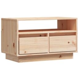 Berkfield Home TV Cabinet 60x35x37 cm Solid Wood Pine in Brown - Size: 60 x 35 x 37 cm - thumbnail 2