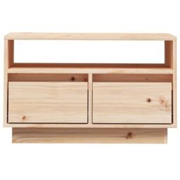 Berkfield Home TV Cabinet 60x35x37 cm Solid Wood Pine in Brown - Size: 60 x 35 x 37 cm - thumbnail 5