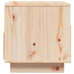 Berkfield Home TV Cabinet 60x35x37 cm Solid Wood Pine in Brown - Size: 60 x 35 x 37 cm - thumbnail 6