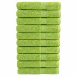 Berkfield Home Premium Towels SOLUND 10 pcs Apple Green 100x200 cm 600 gsm - thumbnail 2