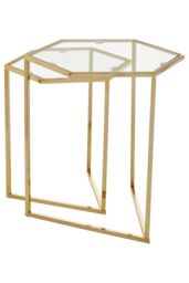 Orsina Herber Set Of 2 Gold Finish Tables - thumbnail 4