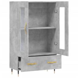 Berkfield Home Highboard Concrete Grey 69.5x31x115 cm Engineered Wood - thumbnail 5