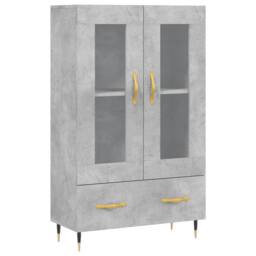 Berkfield Home Highboard Concrete Grey 69.5x31x115 cm Engineered Wood - thumbnail 3