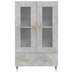 Berkfield Home Highboard Concrete Grey 69.5x31x115 cm Engineered Wood - thumbnail 6