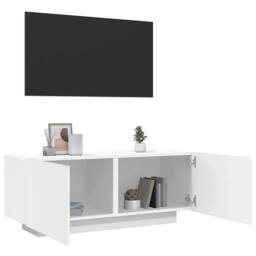 Berkfield Home TV Cabinet White 100x35x40 cm Engineered Wood - Size: 100 x 35 x 40 cm - thumbnail 1