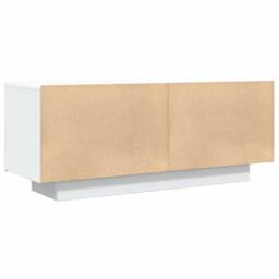 Berkfield Home TV Cabinet White 100x35x40 cm Engineered Wood - Size: 100 x 35 x 40 cm - thumbnail 6