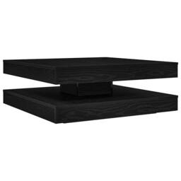 Berkfield Home Coffee Table 360-Degree Rotatable Black Oak 90x90x34.5 cm - thumbnail 6
