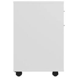 Berkfield Home Rolling Cabinet White 45x38x54 cm Engineered Wood - Size: 45 x 38 x 54 cm - thumbnail 5