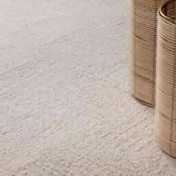The Rug Shop UK Cream Handmade Modern Abstract Polyester Easy To Clean White Area Rug - Size: 160 cm x 230 cm - thumbnail 2