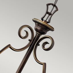 Netlighting Cello 6 Light Multi Arm Chandelier Antique Bronze Finish E27 in Brown - thumbnail 5