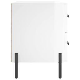Berkfield Home Modern Bedside Cabinets 2 pcs High Gloss White 40x35x47.5 cm Engi - thumbnail 7