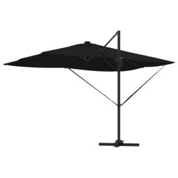Berkfield Home Cantilever Roma Parasol with LEDs Black 352x251x265 cm Aluminium - Size: 352 x 251 x 265 cm - thumbnail 7