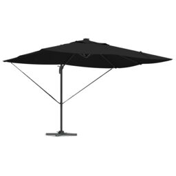 Berkfield Home Cantilever Roma Parasol with LEDs Black 352x251x265 cm Aluminium - Size: 352 x 251 x 265 cm - thumbnail 3
