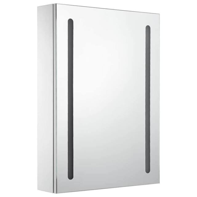 Berkfield Home LED Bathroom Mirror Cabinet 50x13x70 cm in White - Size: 50 x 13 x 70 cm - image 1
