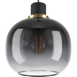 Loops Stylish Modern Black & Brass Pendant Light for Indoor Ceilings - thumbnail 4