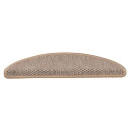 Berkfield Home Stair Mats Self-adhesive Sisal-Look 15 pcs 56x17x3 cm Light Beige - Size: Medium - thumbnail 4