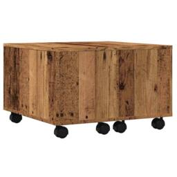 Berkfield Home Durable Coffee Table Old Wood 60x60x38 cm Engineered Wood in Brown - Size: 60 x 60 x 38 cm - thumbnail 3