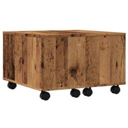 Berkfield Home Durable Coffee Table Old Wood 60x60x38 cm Engineered Wood in Brown - Size: 60 x 60 x 38 cm - thumbnail 7