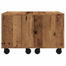 Berkfield Home Durable Coffee Table Old Wood 60x60x38 cm Engineered Wood in Brown - Size: 60 x 60 x 38 cm - thumbnail 5