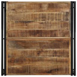 Berkfield Home Coffee Table 80x80x35 cm Solid Rough Wood Mango in Brown - Size: 80 x 80 x 35 cm - thumbnail 4