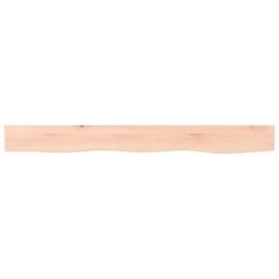 Berkfield Home Wall Shelf 100x10x4 cm Untreated Solid Wood Oak in Brown - Size: 100 x 10 x 4 cm - thumbnail 2